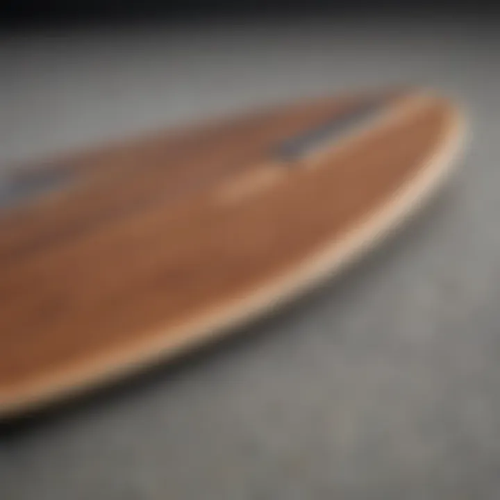 Close-up view of Morey skimmer board construction