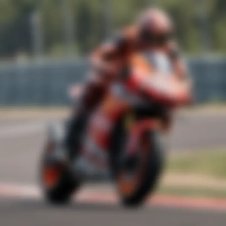 Rider performance analysis during a MotoGP race