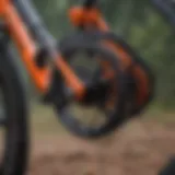 Close-up of advanced mountain bike components showcasing technology and craftsmanship