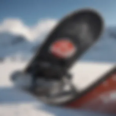 Quality Snowboard Features A close-up of a snowboard, emphasizing quality features