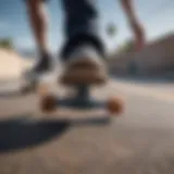 Detailed view of skateboard showcasing clearance height