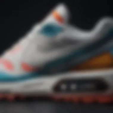 Close-up of unique design elements on Nike Air Max