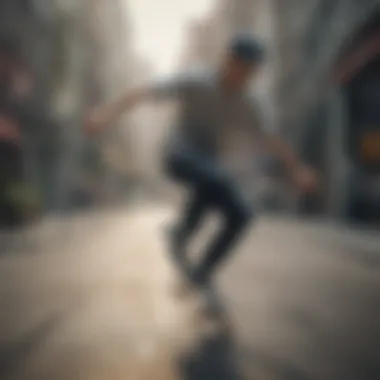 A skater performing tricks while wearing Nike slip-on skate shoes, highlighting performance on the board.