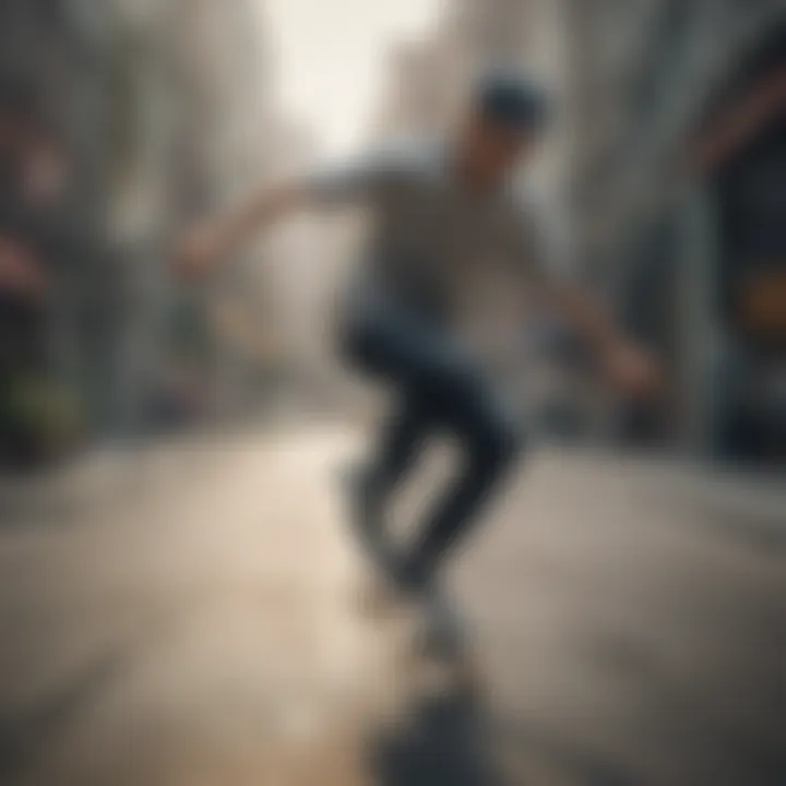 A skater performing tricks while wearing Nike slip-on skate shoes, highlighting performance on the board.