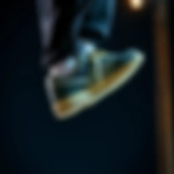 Nyjah Huston performing a trick wearing his signature footwear