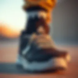 Close-up of Nyjah Huston shoes showcasing unique design features