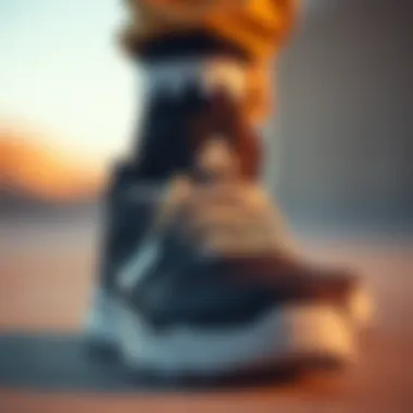 Close-up of Nyjah Huston shoes showcasing unique design features