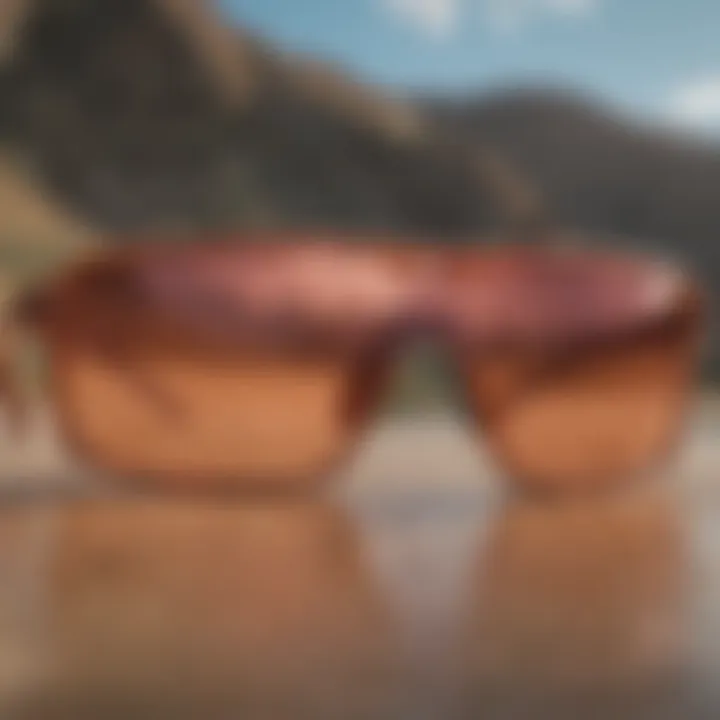 Close-up view of Oakley Sutro shades highlighting innovative design and features