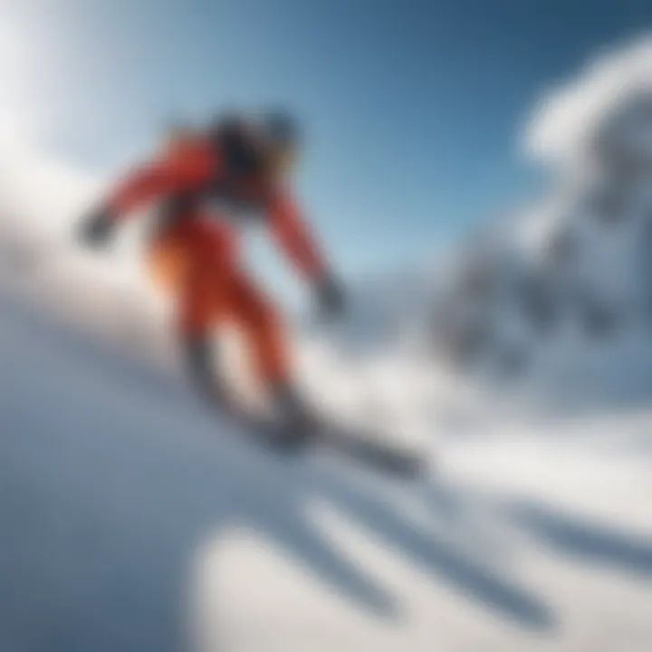 Skiers enjoying fresh powder on a bright sunny day