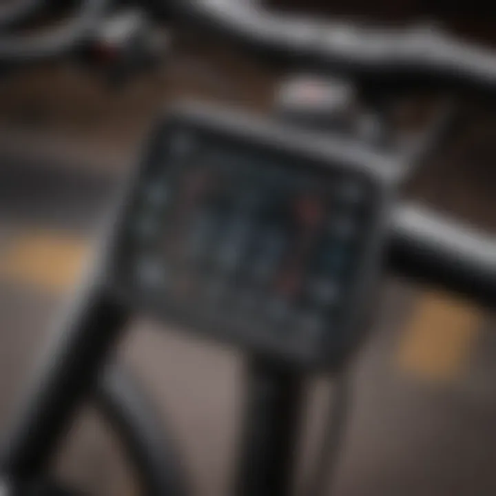 Close-up view showcasing the advanced control panel of a Pedego bike