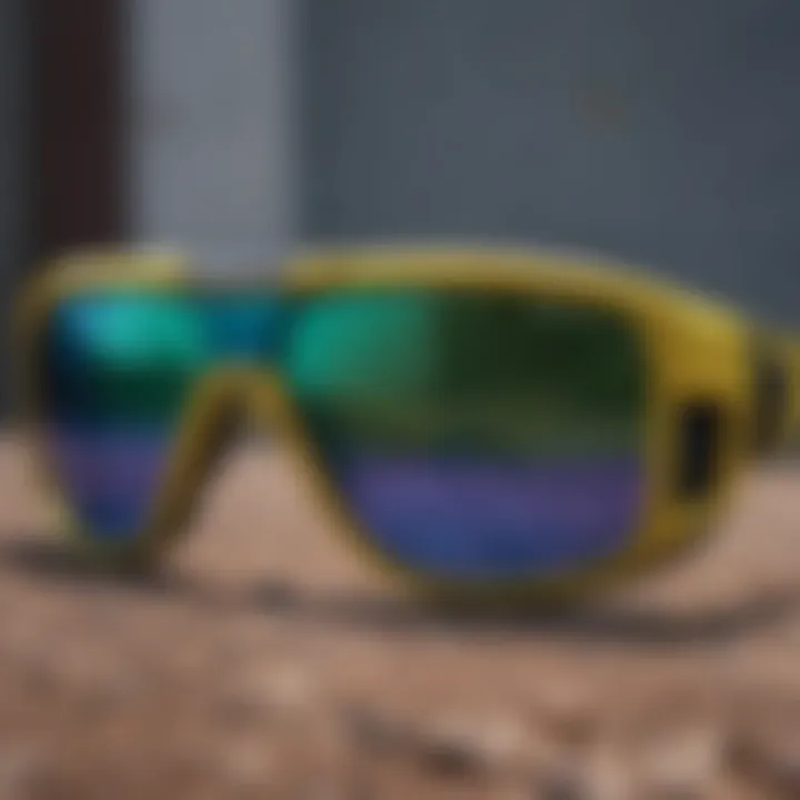 Close-up of the functional features of Pit Viper sunglasses emphasizing their durability