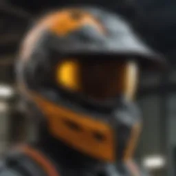 Pro Tec helmet visor showcasing design elements