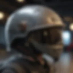 Close-up of a high-performance skating helmet showcasing innovative design features.