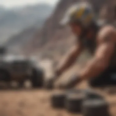Racers Strategizing Before the Race Racers strategizing before a rampage racing event
