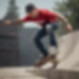 Ryan Sheckler performing an impressive skateboard trick