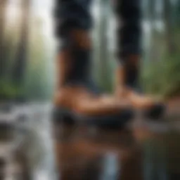 Innovative design showcasing the Solite boots in an extreme sports environment