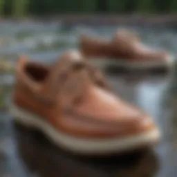 Close-up of Sperry Watershoes showcasing innovative design elements