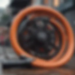 Flexible SUP electric pump hose ready for installation