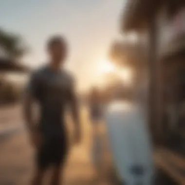 Local Surf Shop Essentials Local surf shop showcasing equipment and apparel