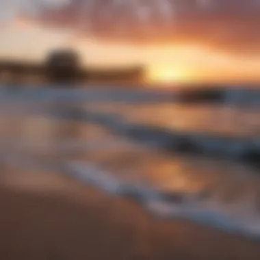 Breathtaking Sunset at Surf City Vibrant sunset view over Surf City coastline