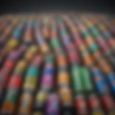 Vibrant Flavors of Tab Energy Drinks A collage of different tab energy drink flavors showcasing their vibrant colors.