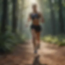 Runner adjusting their stride for optimal performance