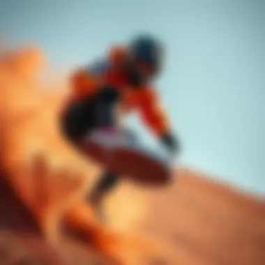 Athlete in Action with Red Checkerboard Vans Extreme sports athlete wearing red checkerboard Vans in action