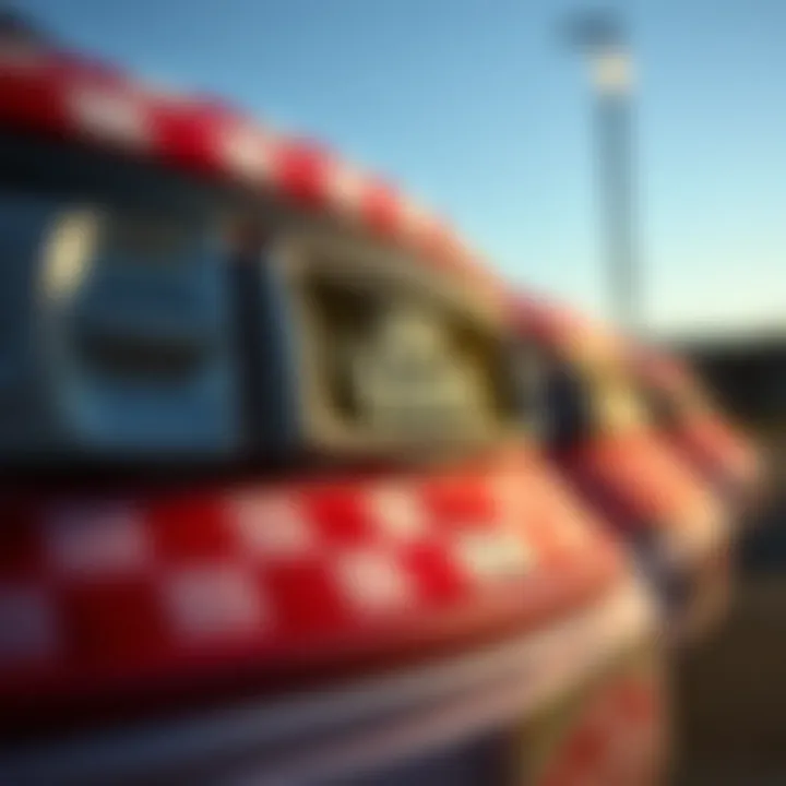 The Unique Design of Red Checkerboard Vans Close-up view of red checkerboard Vans showcasing the unique design