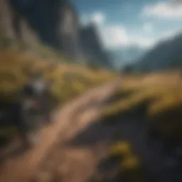 A scenic mountain trail ideal for cross-country biking