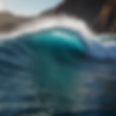 The Power of Nature: Captured Waves A mesmerizing wave captured in vibrant blue hues