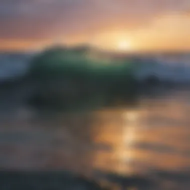 Nature's Canvas: The Ocean at Dusk A breathtaking landscape of the ocean at sunset
