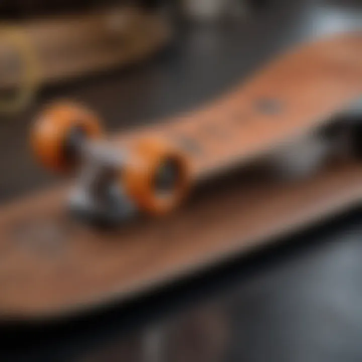 A collection of various Element skateboards representing historical evolution