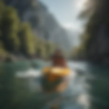 A group of kayakers enjoying a sunny day on the water.