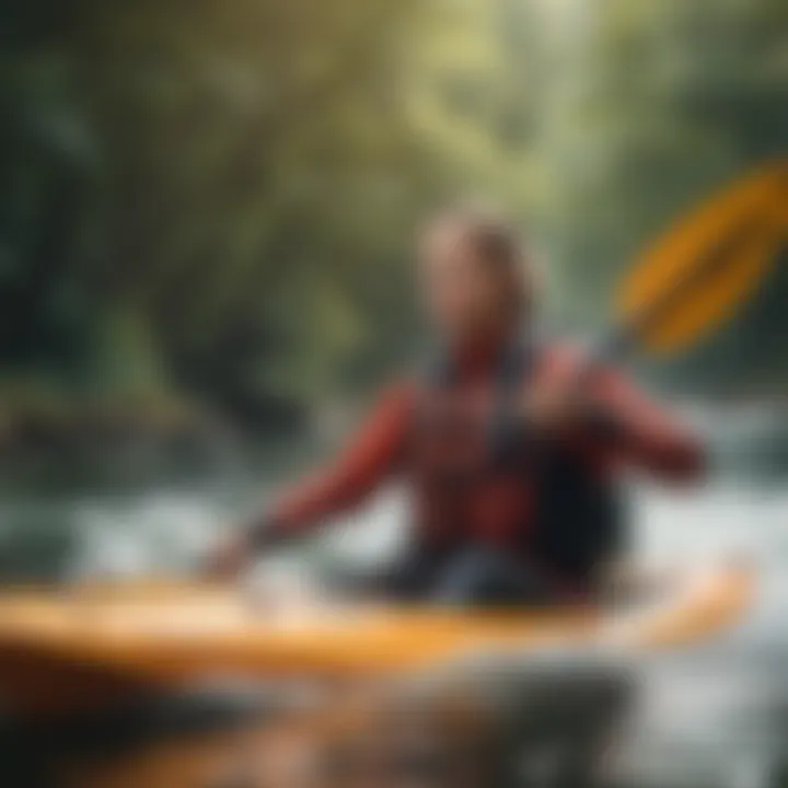 A kayaker gracefully entering the water, showcasing technique.