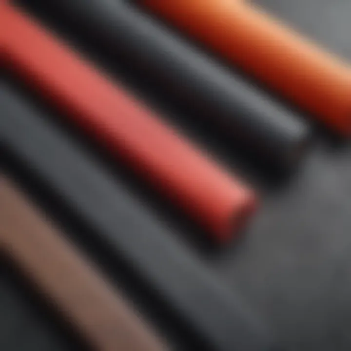 Different types of grip tape displayed side by side
