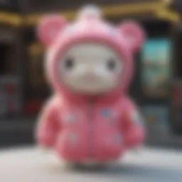A close-up of a colorful Sanrio sweatshirt featuring iconic characters.