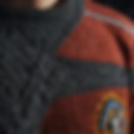 Close-up of The Hundreds sweater fabric showcasing texture and quality