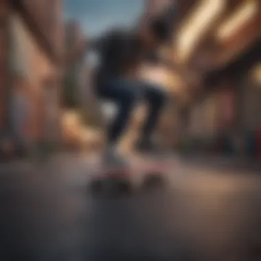 Skateboarder Showcasing Style with Vans A skateboarder performing tricks wearing Vans