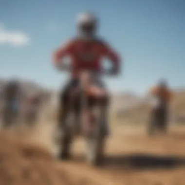 Spectators cheering at a motocross event