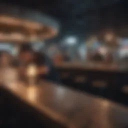 A vibrant community gathering at a skate park bar, showcasing diverse enthusiasts.