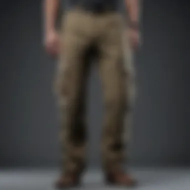 Diverse cargo pants collections displayed