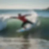 Surfer catching a wave at Wrightsville Beach