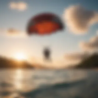 Parachute landing on the pristine beaches of Fiji.