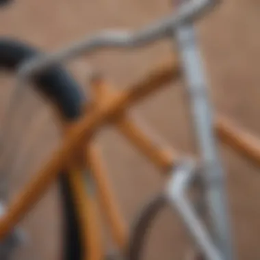 Close-up view of the Trey Jones BMX frame showcasing its unique geometry