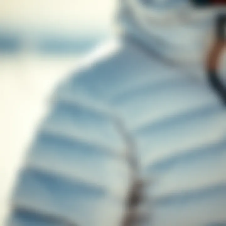 Innovative Insulation Technology A close-up view of a white bubble coat showcasing its innovative insulation technology