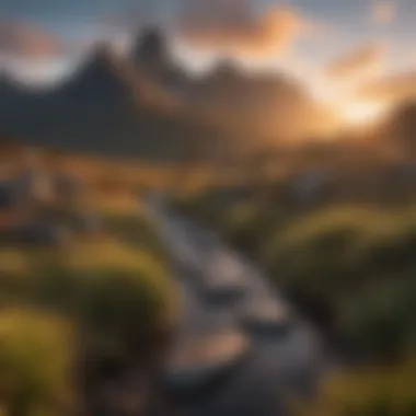 Cradle Mountain: A Majestic Sunrise Stunning view of Cradle Mountain at sunrise