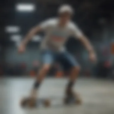 Group of skaters expressing individuality through distinct styles