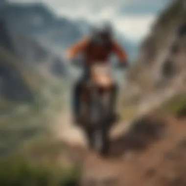 Mastering the Mountain: Active Riding Techniques A rider navigating a steep mountain trail showcasing active riding skills