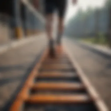 Agility Ladder Training Agility ladder training demonstrating coordination and balance