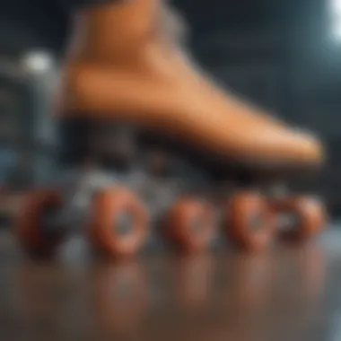 Close-up on size 12 tag on Impala roller skates